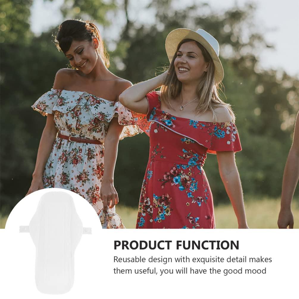 Operitacx Operitacx 3pcs Menstrual Cloth Napkin Organic Pads for Women Reusable Period Pads Reusable Cloth Pads Pads Panty Pads Girl Child White with Wings Cotton Paper Napkin