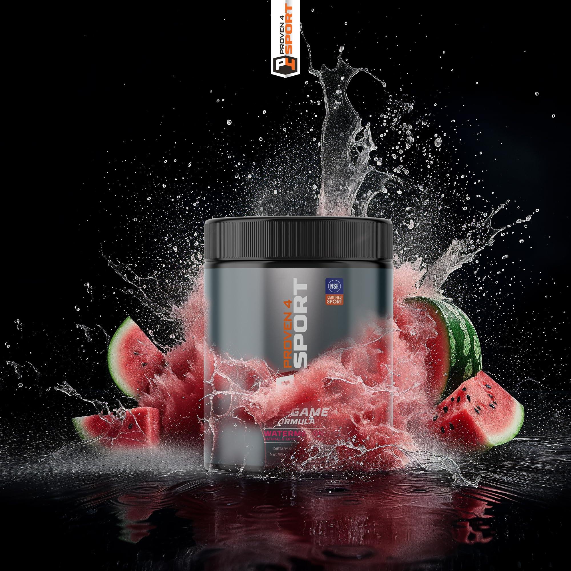 Proven4 Sport Proven4 Pre Workout Powder for Men and Women with Creatine - Beta Alanine - Caffeine NSF Certified preworkout Energy Supplement Watermelon 30 Servings