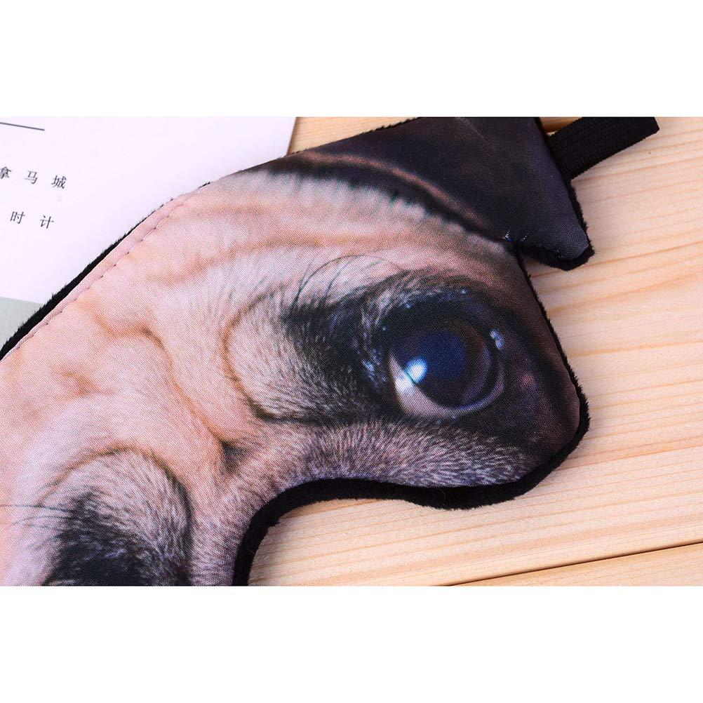 Healifty 3D Eye mask3D Dog Pattern Eye Mask Funny Shade Nap Cover Blindfold Sleeping Mask Eyepatch Sleep Goggles (Pug)