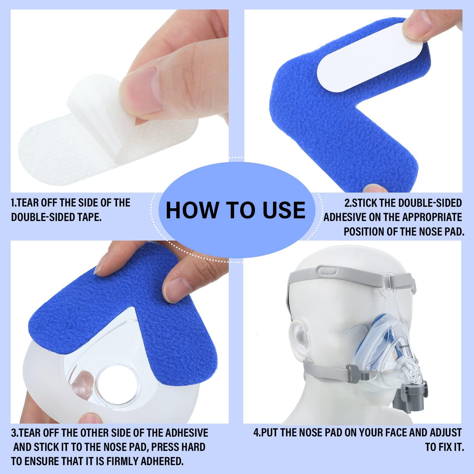 Jutom Jutom 24 Pack Nose Pads for Mask Avoiding Air Leaks Nasal Pads for Supplies Comfortable Nasal Guard Sleep Mask Liners Soft Cushions Accessories(Blue)