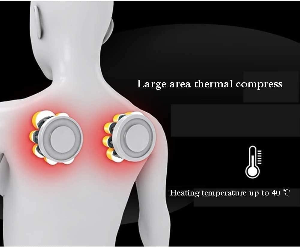 SMSOM SMSOM Back Massager, Shiatsu Neck Massage Pillow, Deep Tissue Kneading for Shoulder, Lower Back, Calf and Muscle Pain Relief, Use at Home, Office, and Car