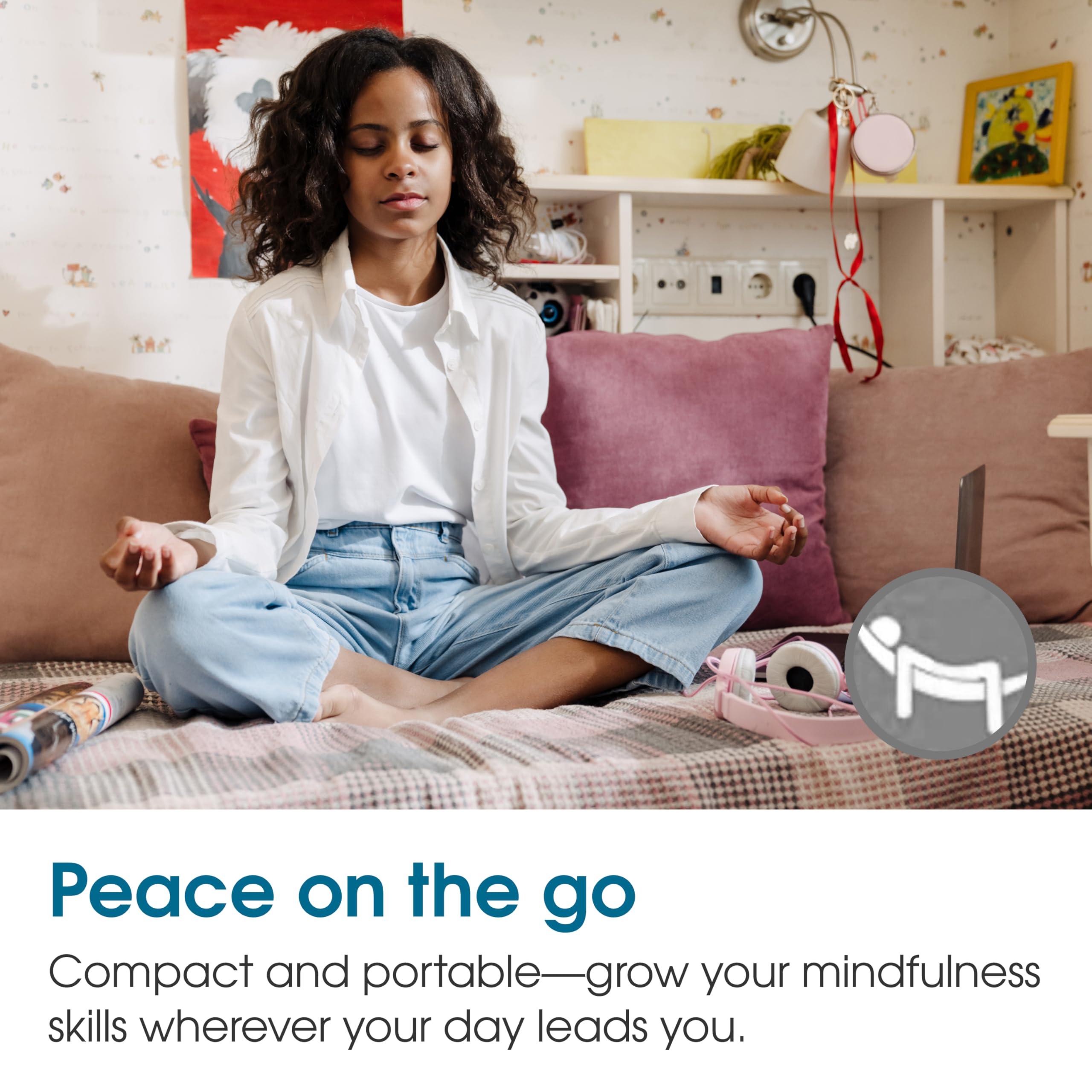 Zenimal Zenimal Teen and Adult Meditation Audio Player - Patented Screen-Free Mindfulness Device with 9 Audio Meditations and 60 Minutes of Soothing Sounds and Music, Jade Sandstone