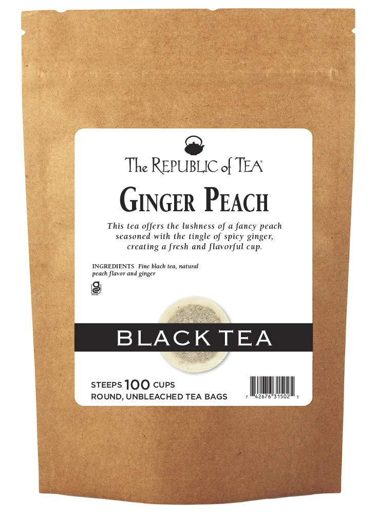 The Republic of Tea The Republic of Tea Ginger Peach Black Tea, Refill Pack of 100 Tea Bags