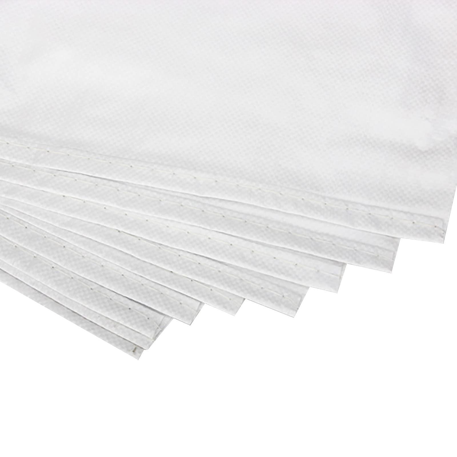 sgmedila Thick White Plastic Woven Bag Garden Bags, Reusable crop bags Soil bag Reusable Yard Bags Heavy Duty Gardening Leaf Bag, Yard Patio Bags,Outdoor Lawn Pool Waste Bags (10Pcs)