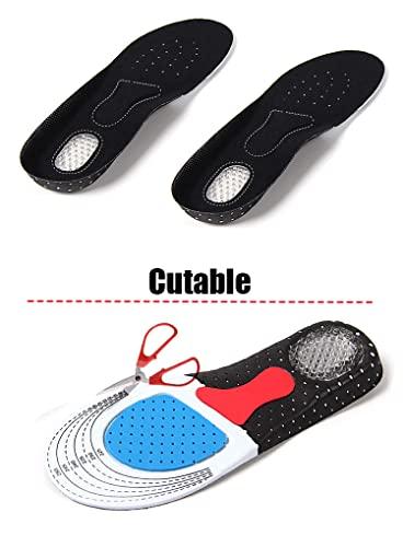 METANIC METANIC Shoe Insole Pad, Shoe Insert, Cutable Insole for Athletic Sports Running Hiking Basketball Bassball Football Bicycle Camping Hunting, Shock Absorbing Shoe Insole(Color B, Large-(7. 5-12))