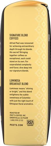 Peet's Coffee Peet’s Coffee, Light Roast Ground Coffee - Luminosa Breakfast Blend 10.5 Ounce Bag
