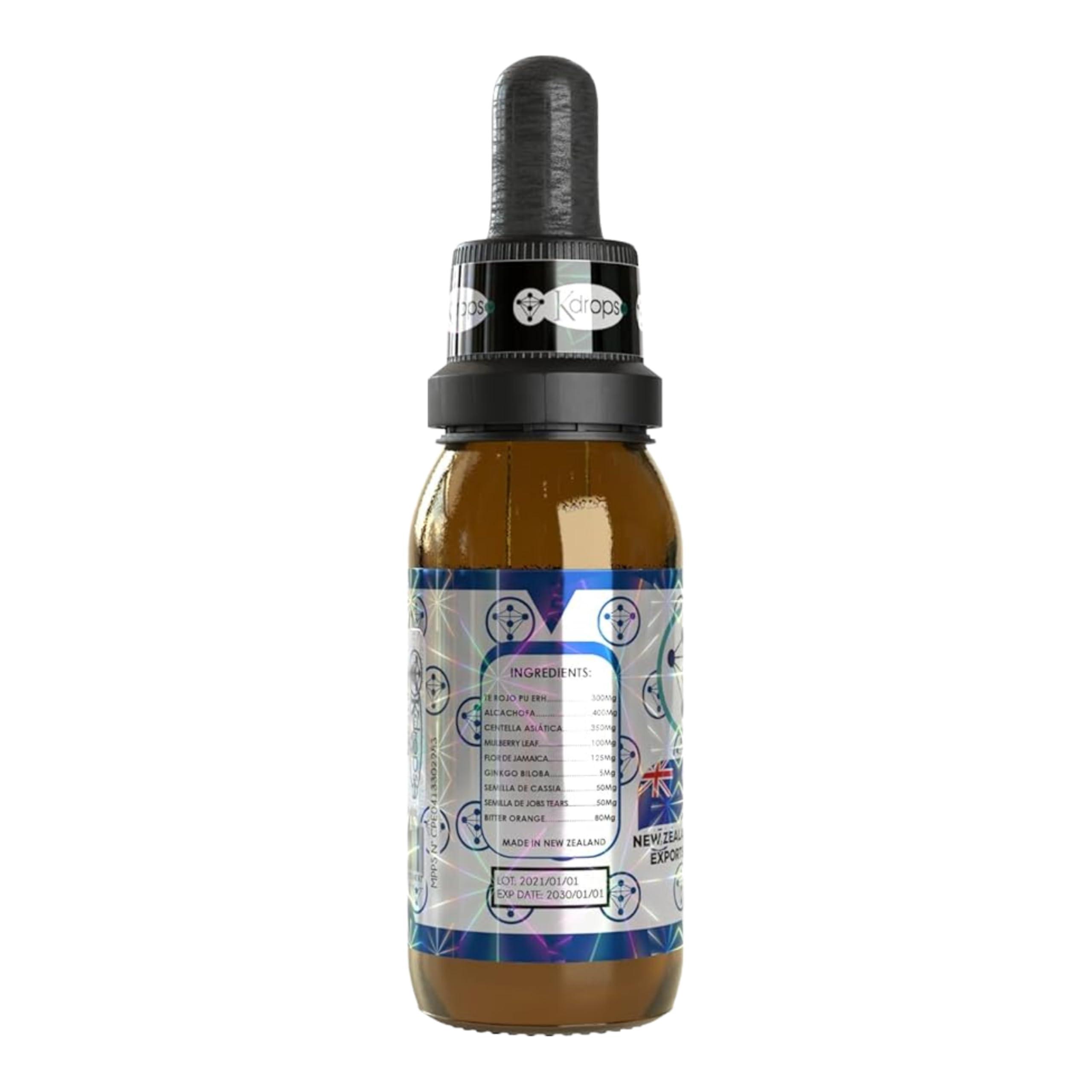 Kdrops KDrops Classic, Suplemento Diettico Herbal Natural | Natural Herbal Dietary Supplement for Wellness Support | Gotas para Apoyar el Bienestar Corporal