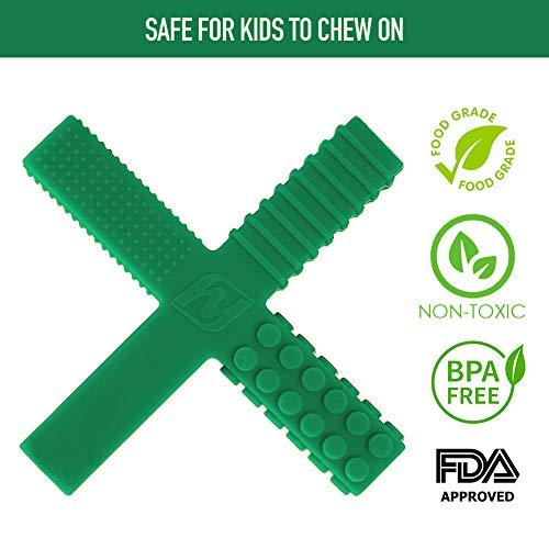 YAFANG Sensory Chew Toys for Autistic Children with Autism, ADHD, SPD, Oral Motor Needs - Tough Hardness Teething Chewy Tubes with 4 Unique Textures (2 Pack)