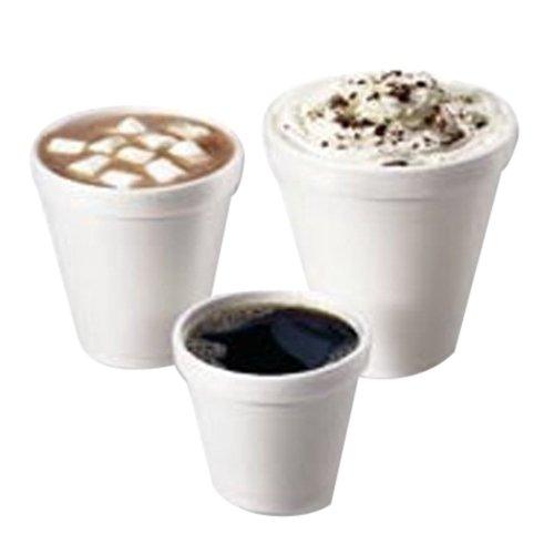 DART Dart 8J8 Foam Drink Cups, 8oz, White, 25/Bag, 40 Bags/Carton