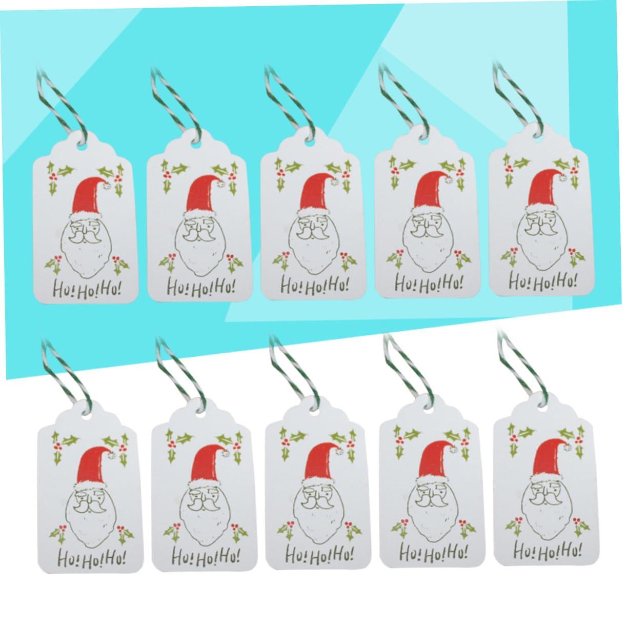 PartyKindom PartyKindom 50pcs Christmas Tags Labels Christmas Tags Clothing Tags Xmas Tags Christmas Kraft Tags Wall Decoration Lover Book Christmas Hanging Tags Painted Bookmark
