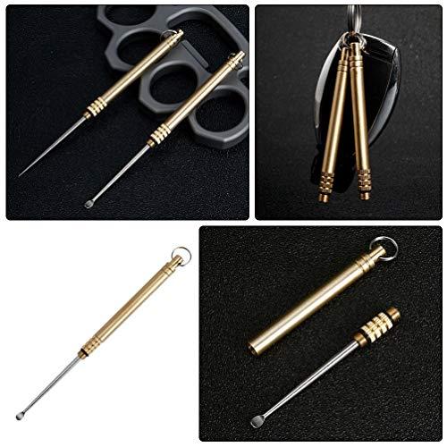 HEALLILY Titanium Alloy Ear Spoon Ear Wax Cleaner Earwax Removable Spoon Digging Ear Spoons Ear Cleaner Ear Wax Removal Tool Ear Wax Picker Ear Pick Spoon Titanium Alloy Earpick