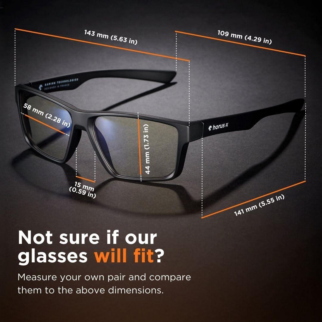 Horus X Horus X - Gaming Glasses | Blue Light Blocking Computer Screen Glasses | Anti Fatigue & Eyestrain for Men and Women | Clear