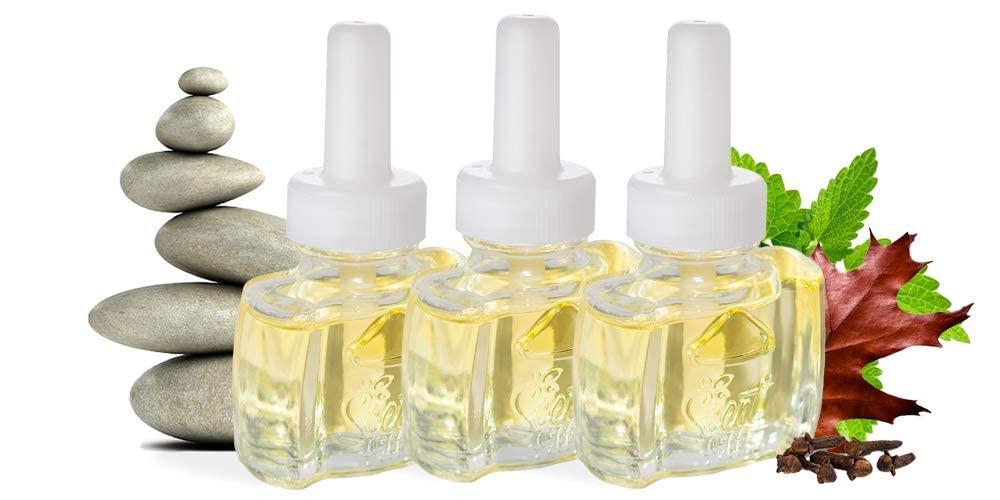 Scent Fill Scent Fill 100% Natural Patchouli Spa Plug in Air Freshener, Scented Oil Refills, 3 Refills
