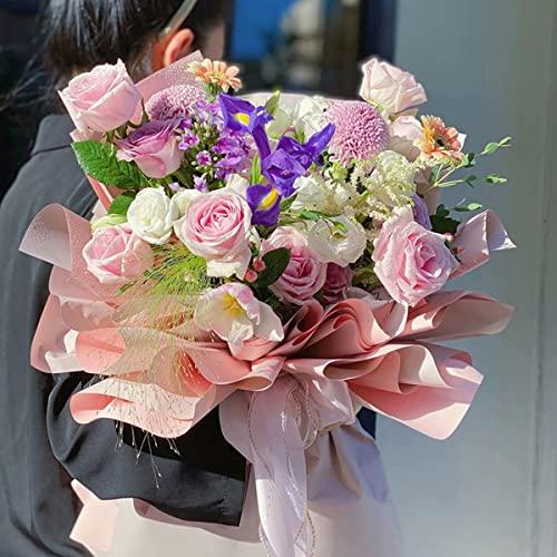 Generic Korean Wrapping Paper,Floral Wrapping Paper,Bouquet Wrapping Paper,Solid Color Waterproof Flower Wrapping Paper Roll,22.8in x 32.8ft,Black