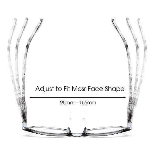 JM JM Reading Glasses Set of 4 Quality Spring Hinge Readers Men Women Glasses for Reading +4.0 Mix Color