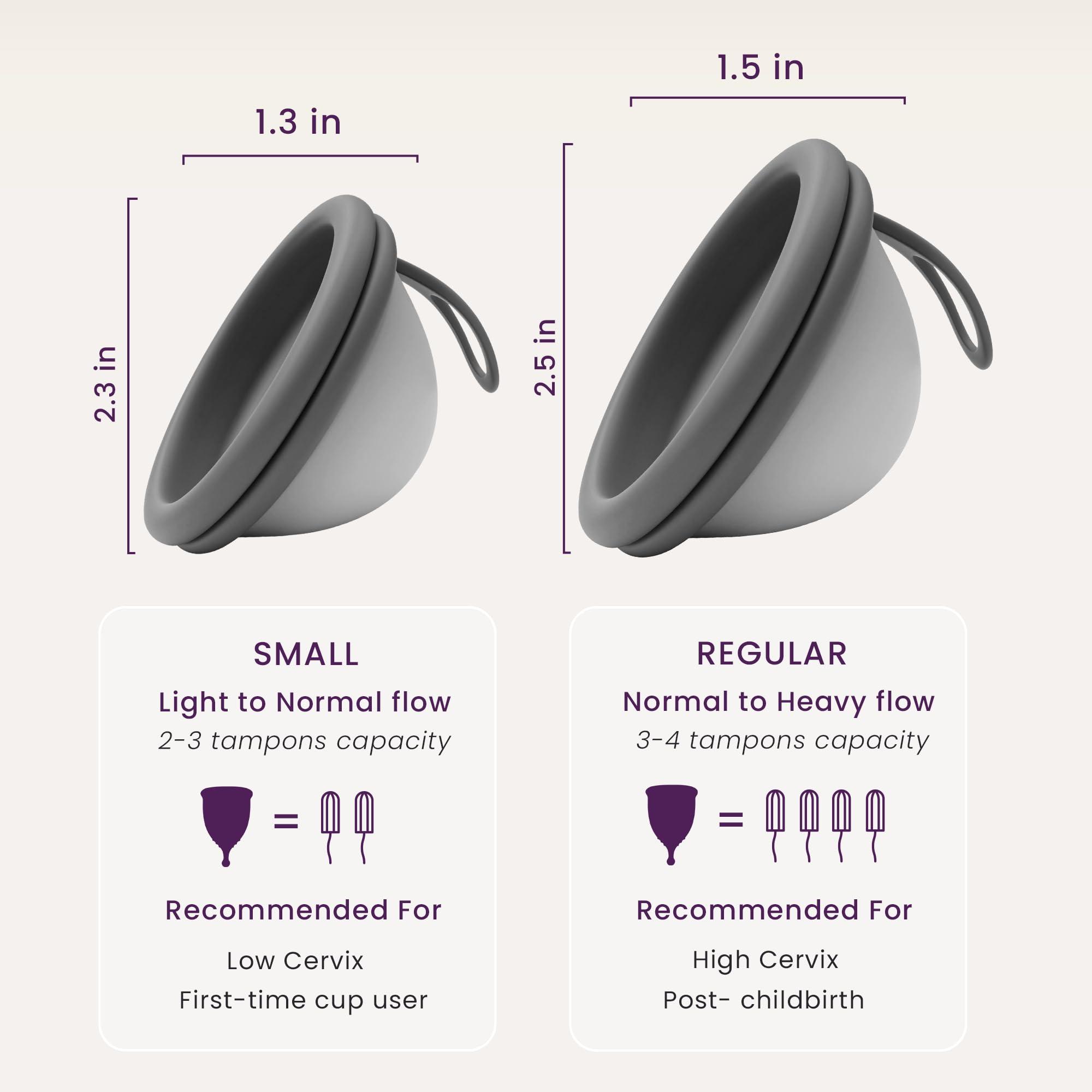 EcoBlossom Ecoblossom Reusable Menstrual Disc - Menstrual Cup - Soft Period Disc for Women Designed with Flexible, Medical-Grade Silicone Period Cup (Small, Black)