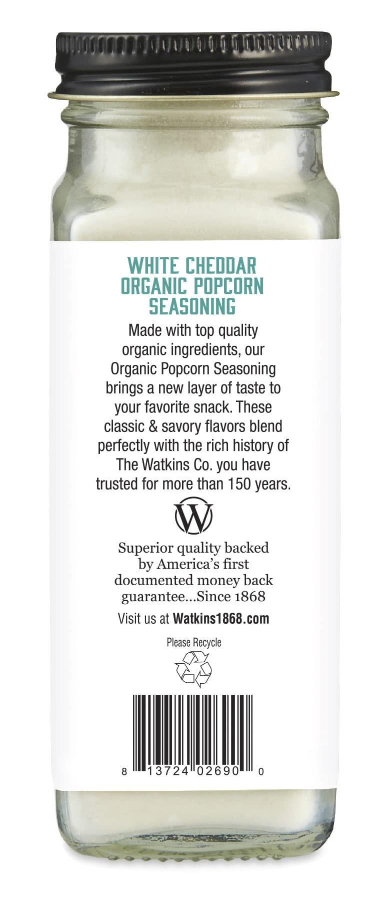 Watkins Watkins Gourmet Organic White Cheddar Popcorn Seasoning, 3.3 oz