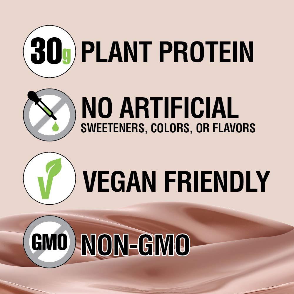 Labrada Lean Body Ready-to-Drink, Plant-Based Vegan Chocolate Protein Shake, 30g Protein, No Artificial Flavors, Sweeteners or Colors, Non GMO, Gluten Free, Premium Pea & Rice Blend (Pack of 12)