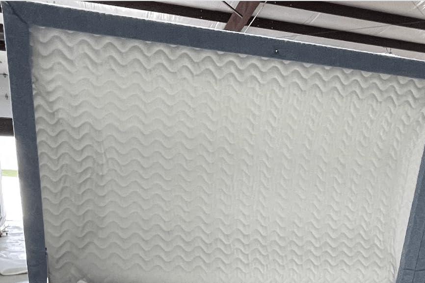 Titan Casket Titan Casket Cloth Covered Casket (Oversize) Handcrafted Large Funeral Casket -Slate Gray Exterior with White Crepe Interior