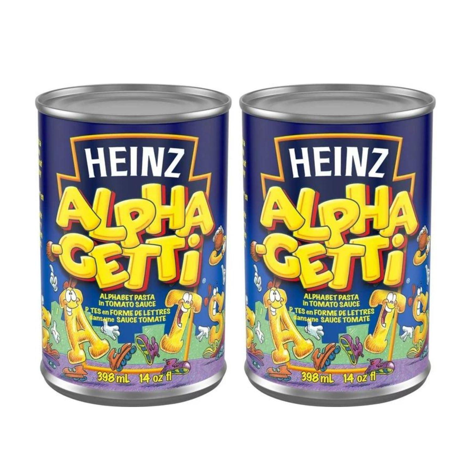 Generic Heinz Alphaghetti Pasta, Alphabet Pasta In Tomato Sauce, 398mL/13.5 fl. oz (Pack of 2) Shipped from Canada