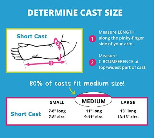 CastCoverz! CastCoverz! Designer Arm Cast Cover - Black - Small Short: 7" Length X 7" Circumference - Removable and Washable - Made in USA