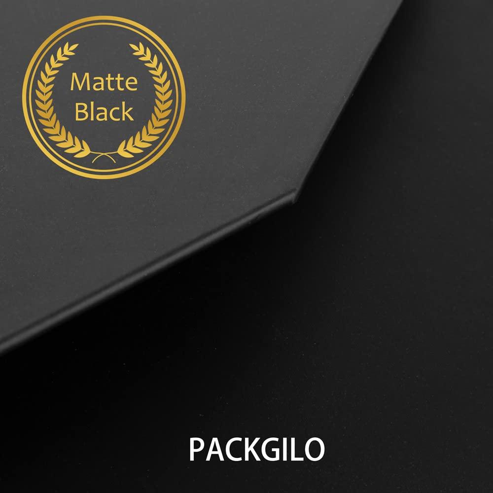 PACKGILO PACKGILO 1 Pcs Matte Black Extra Large Gift Box with Lid, 16.5x13x5.3 Inches, Hard Magnetic Giant Gift Boxes for Presents Clothes Robe Wedding Dress Sweater,Reusable Foldable Bridesmaid Proposal Box