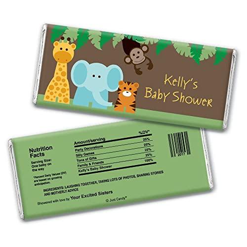 WH Candy Baby Shower Candy Personalized Hershey's Chocolate Bars (12 Count) - Free Cold Packaging