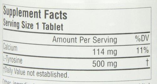 Source Naturals Source Naturals L-Tyrosine 500mg Free Form Amino Acid - 100 Tablets (Pack of 3)
