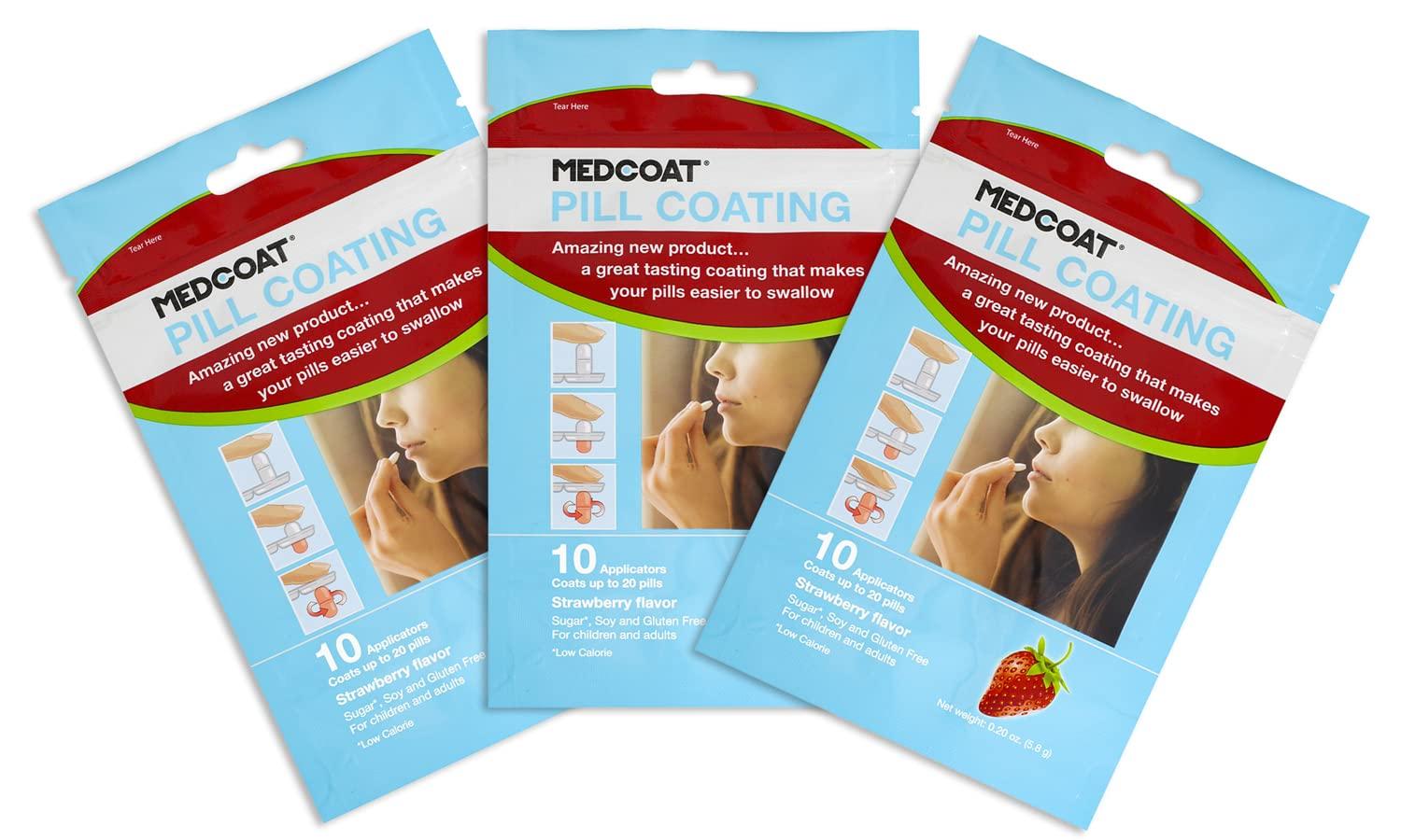 Beutlich Pharmaceuticals MEDCOAT Pill Coating (Strawberry, 30 ct.)