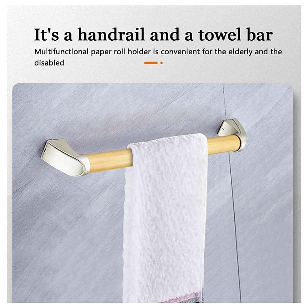 WeBert Bathroom Grab Rails,Shower Handles for Elderly, Wood Grab Rail Bathroom Balance Bar, Safety Hand Rail Support, Non-Skid, Assist Bath Handle for Seniors, Disabled and Handicap (Color : Black Walnut Co