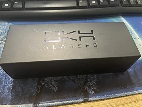 OKH OKH Magnifying Glasses for Close Work With Light Up Reading Glasses with Light, Rechargeable LED Lighted Reading Glasses, Anti Blue Light, Bright Clear Vision Unisex, Square+3.0x