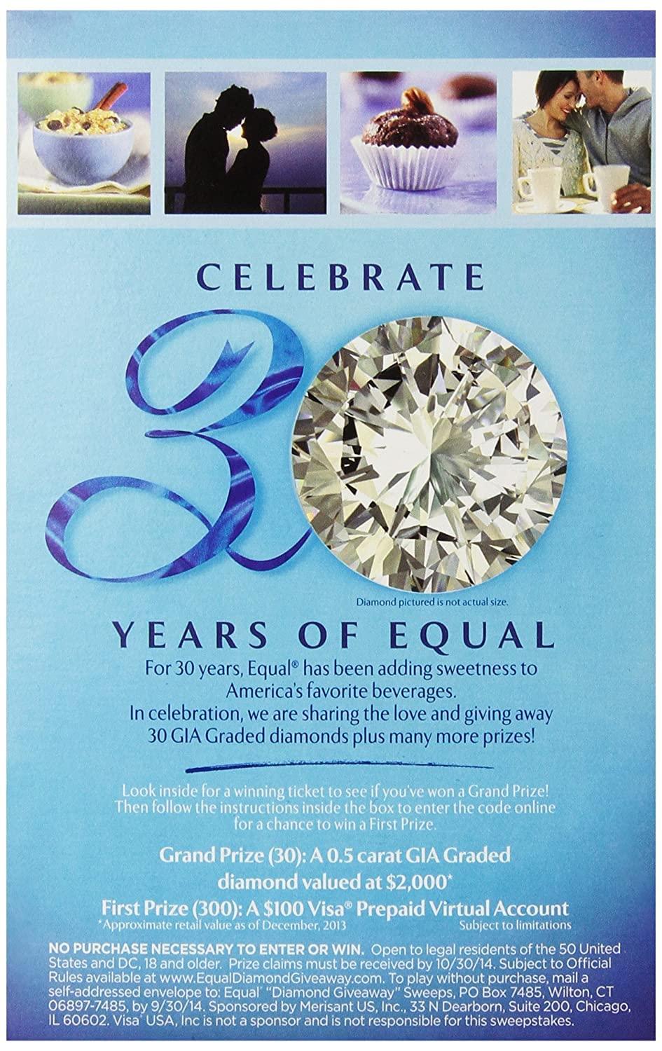 Equal Equal Sweetener Packets 230-Count Packages (Pack of 12)