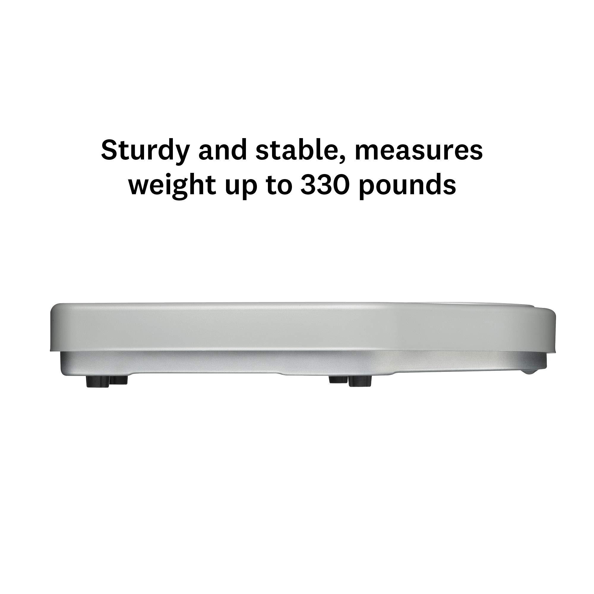 Conair Thinner by Conair Scale for Body Weight, Analog Bathroom Scale in Black