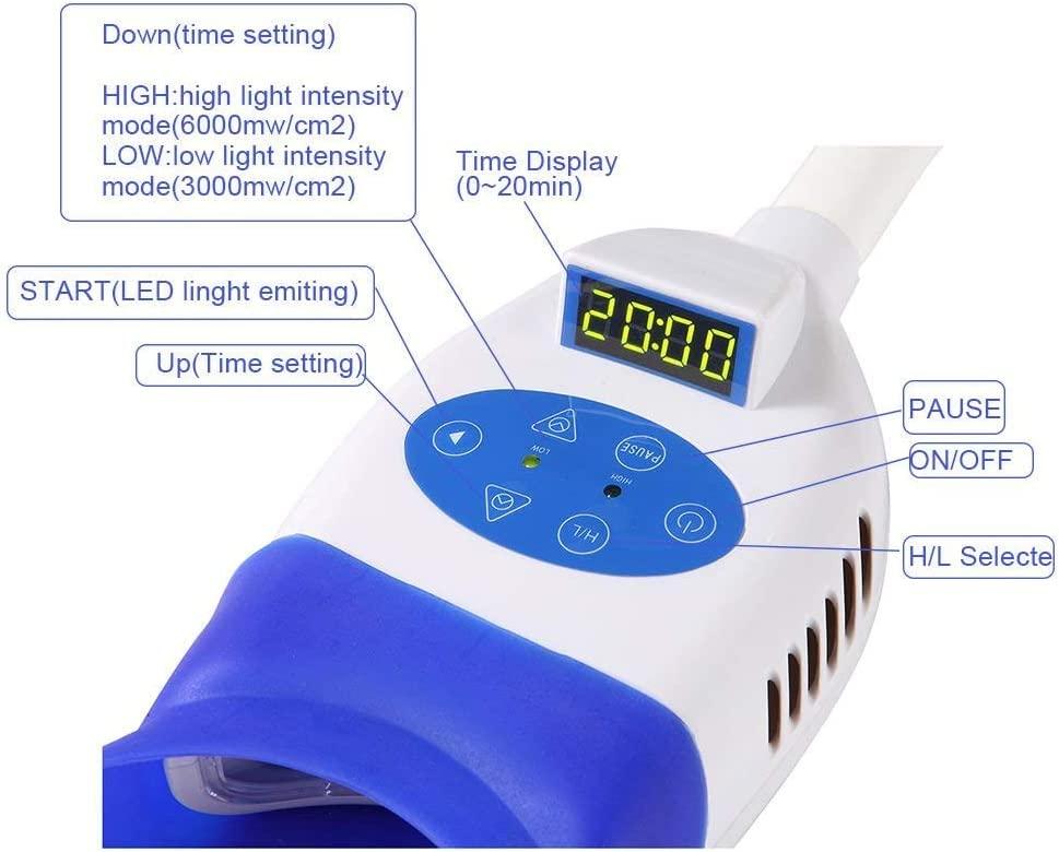 DOC.ROYAL Rotation Arm Mobile Teeth Whitening Lamp Powerful Teeth Whitening Blue Light YS-TW-F
