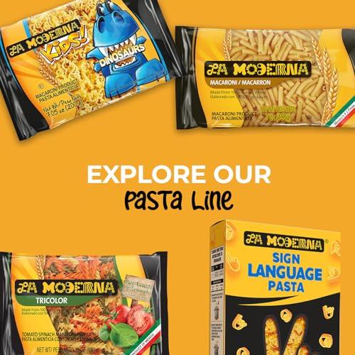 La Moderna LA MODERNA, Kids Dinosaurios, Pasta, Hecha con Smola de Trigo Durum, Enriquecida con Vitaminas, 7 oz, Pack de 20