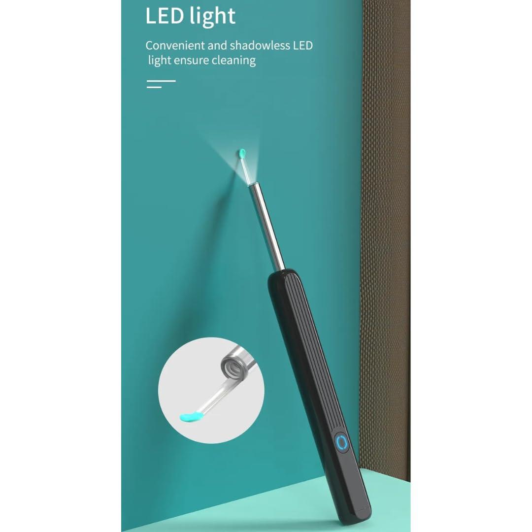 NETFIRE N3 Generic NATFIRE NE3 Ear Cleaner High Precision Ear Wax Removal Tool with Camera LED Light Wireless Otoscope Smart Ear Cleaning Kit, White