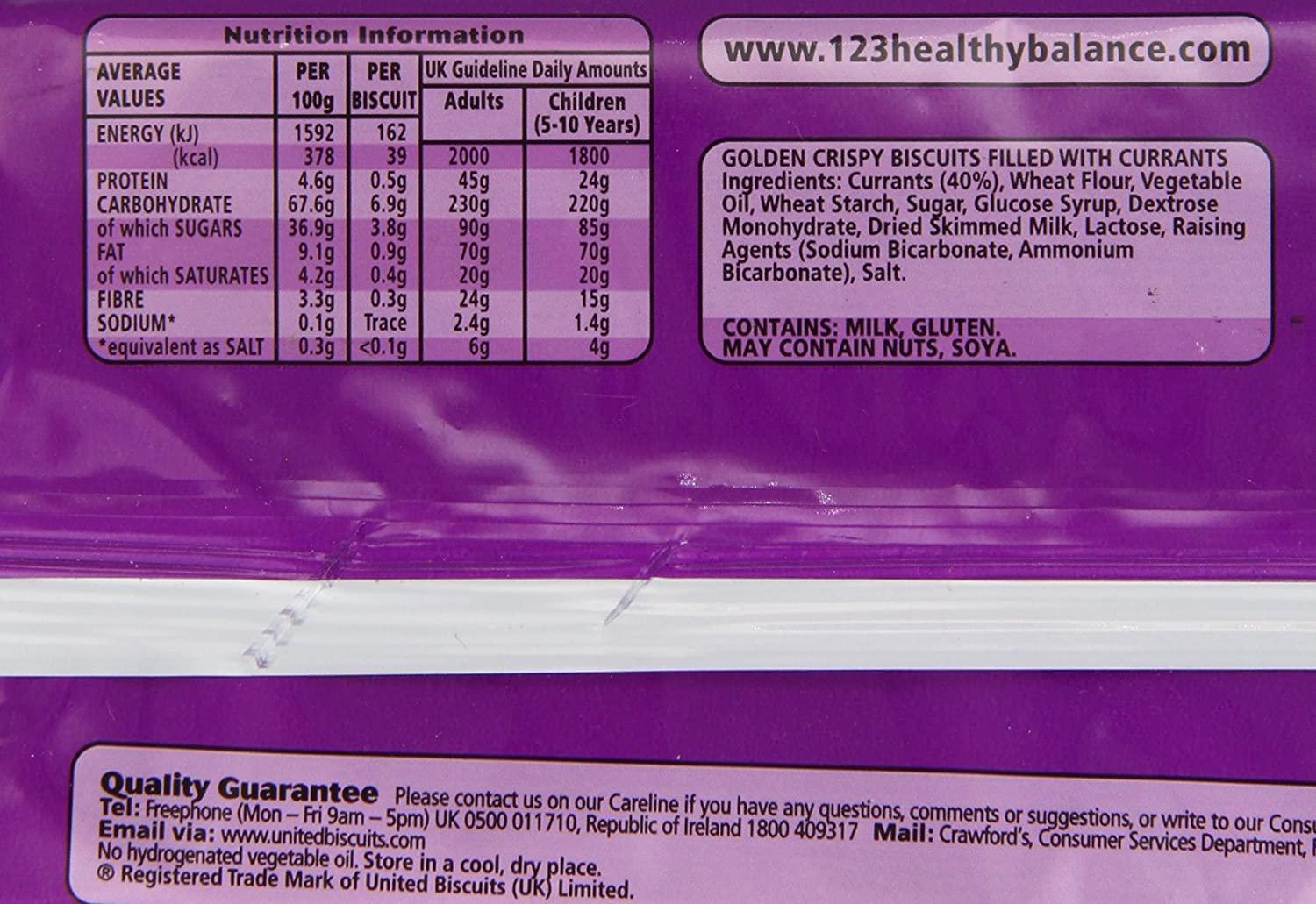 Crawfords Crawford's Garibaldi Biscuits 100g (Pack of 12)