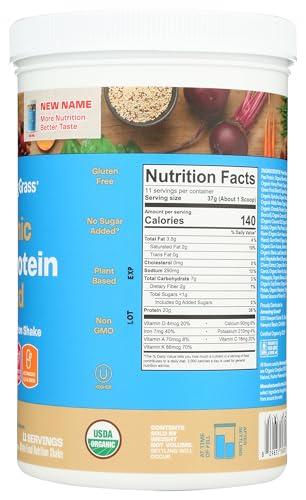 Amazing Grass Amazing Grass Organic Plant Protein Blend: Vegan Protein Powder, New Protein Superfood Formula, All-In-One Nutrition Shake with Beet Root, Pure Vanilla, 11 Servings