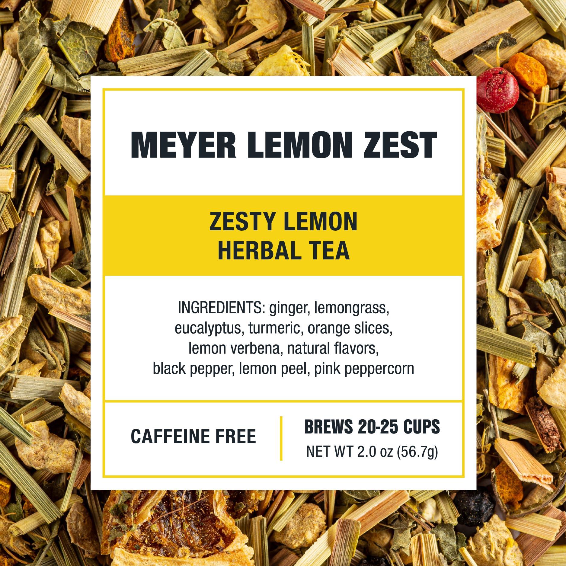 Tiesta Tea Tiesta Tea - Meyer Lemon Zest | Zesty Lemon Herbal Tea | Premium Loose Leaf Tea Blend | Caffeine Free Herbal Tea | Make Hot or Iced & Up to 25 Cups - 2 oz Resealable Pouch