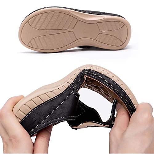 Generic Orthotic Flip Flops for Women, Plantar Fasciitis Sandals for Flat Feet with Arch Support Thong Style Flip Flops Sandals for Comfortable Walk,Black,39