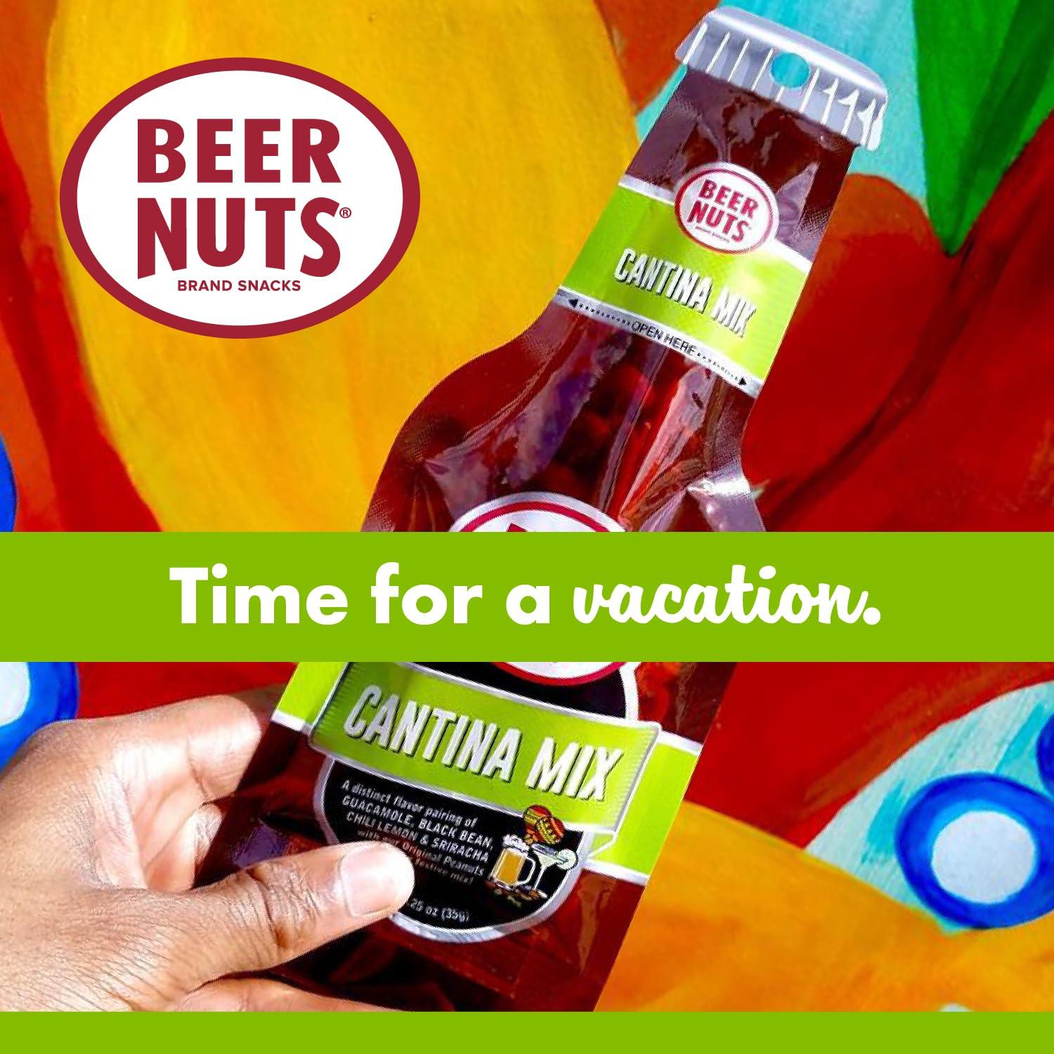 BEER NUTS BEER NUTS Cantina Mix with Twang, Twang Seasoned Peanuts, Chili Lime Insane Grain, Guacamole & Habanero Sticks, Resealable Jar (12oz)