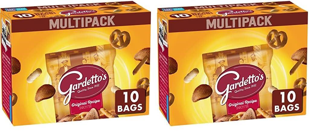 Gardetto\'s Gardetto\'s Snack Mix, Original Recipe, Multipack Snack Bags, 1.75 oz, 10 ct (Pack of 2)