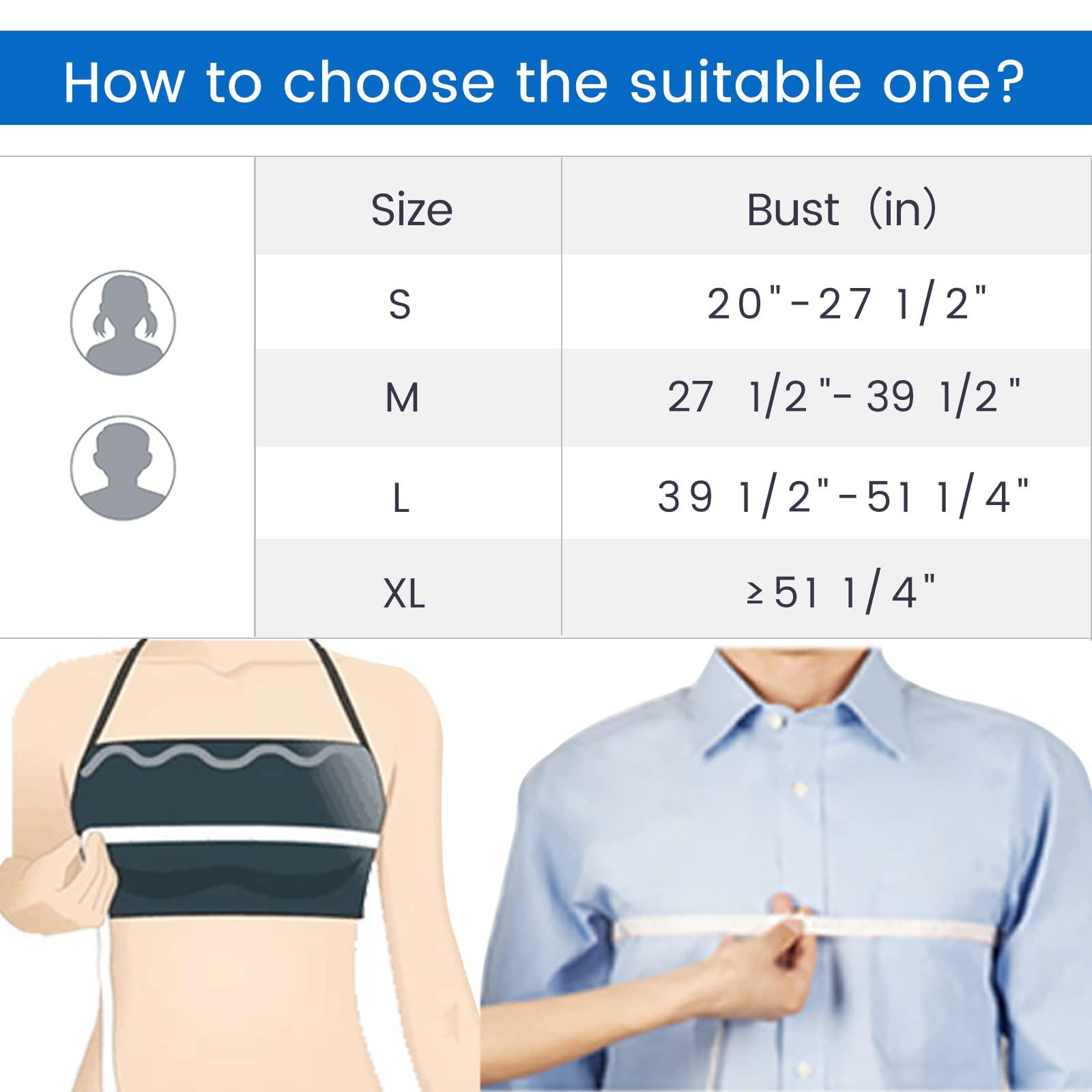 Velpeau Velpeau Arm Sling for Sleep, Shoulder Immobilizer for Women & Men - Very Soft Sling for Rotator Cuff Tear, Fractured, Dislocation, Broken, Postoperative, Fits Left & Right (Blue, M: Bust 27.5-39.5)