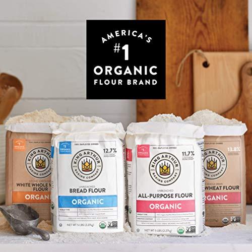 King Arthur King Arthur, 100% Organic Whole Wheat Flour, 100% Whole Grain, Non-GMO Project Verified, 2 Pounds (Pack of 12)