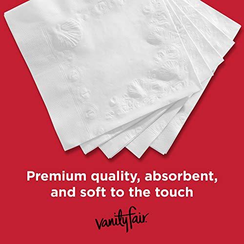 Vanity Fair Vanity Fair Everyday Casual Paper Napkins, Classic White, 100 Count (Pack of 12)