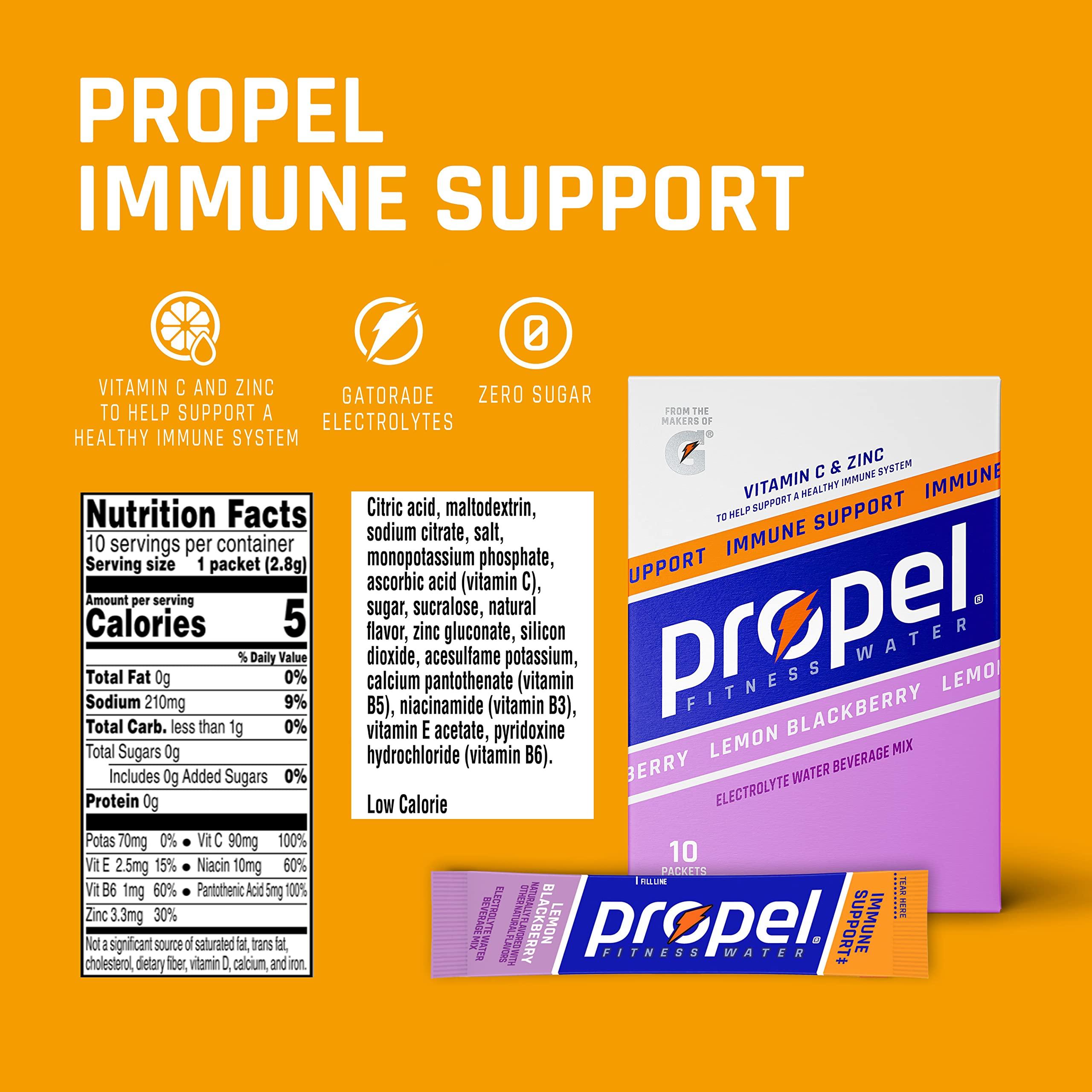 Propel Propel Immune Support Powder Lemon Blackberry