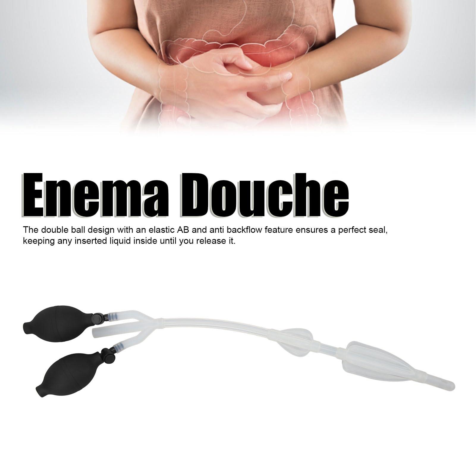Jauarta Jauarta Silicone Enema Douche Bulb Dual Side Openings Elastic Inflatable Double Bulb Flushing System for Health Care