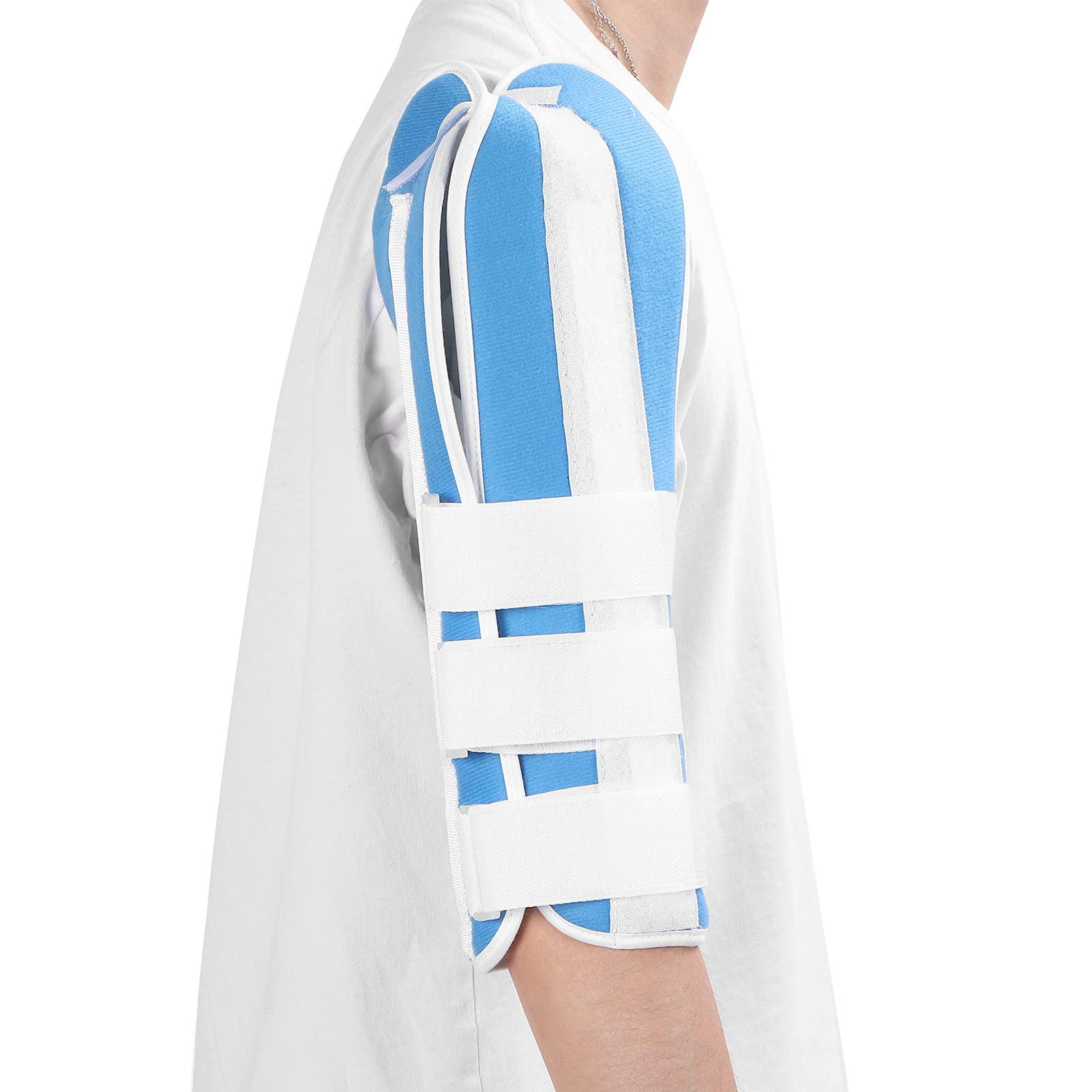 Brrnoo Humerus Splint, Breathable Humeral Shaft Brace for Broken Upper Arm, Shoulder, Bicep and Humerus Bone, Sling for Broken & Fractured Bones(M)