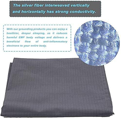 NIULAFR NIULAFR Grounding Sheets with Silver Fiber Grounding Keep Good Sleep, Natural Health(Grey, 27x52 inch)