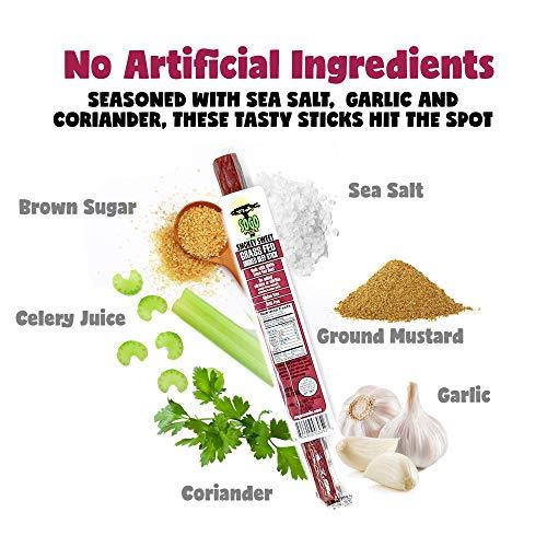Sogo Snacks Smokey Sweet, Sogo Snacks, 100% Grass Fed Beef Sticks. Non-GMO, No Nitrates. Gluten Free Beef Jerky. Soy Free and Dairy Free Snacks. No Nuts or MSG. Paleo & Keto Snack (Smokey Sweet, 12 Cnt)